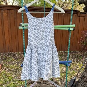 Charming Blue Floral Kids Dress